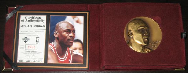 1996 UD Michael Jordan, Highland Mint, Bronze Mint-Coin 