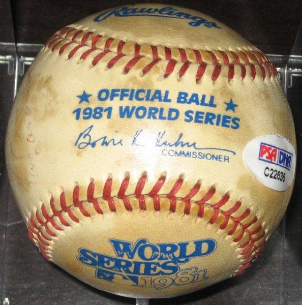 Bob Lemon/Tom Lasorda Autographed World Series Baseball PSA/DNA