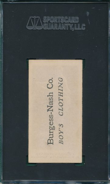 1916 Burgess-Nash Co. #169 Charles Casey Stengel SGC 40 *Only One Graded* *Wet Sheet Transfer*