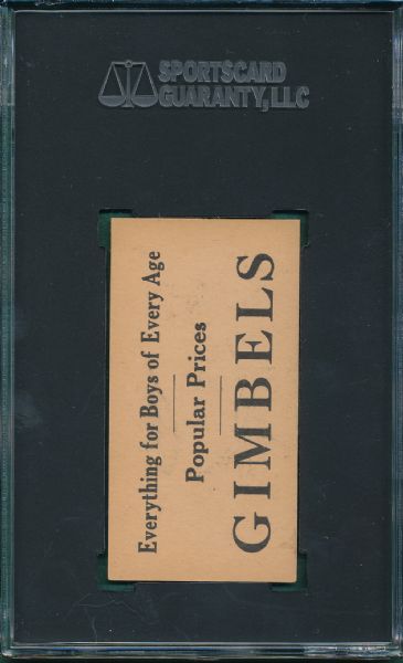 1916 M101-4 Gimbels #15 Al Betzel SGC Authentic
