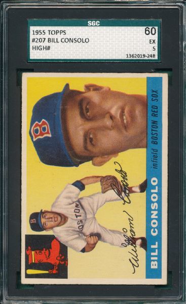 1955 Topps #207 Billy Consolo SGC 60 *High #*