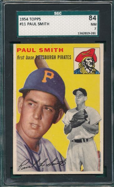 1954 Topps #11 Paul Smith SGC 84