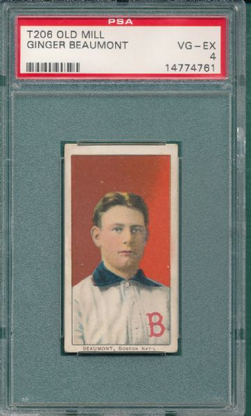 1909-1911 T206 Beaumont Old Mill Cigarettes PSA 4