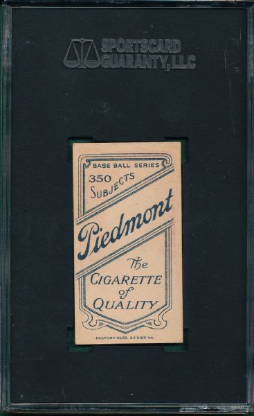 1909-1911 T206 Easterly Piedmont Cigarettes SGC 70