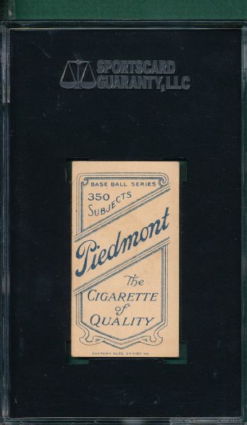 1909-1911 T206 Fletcher Piedmont Cigarettes SGC 70