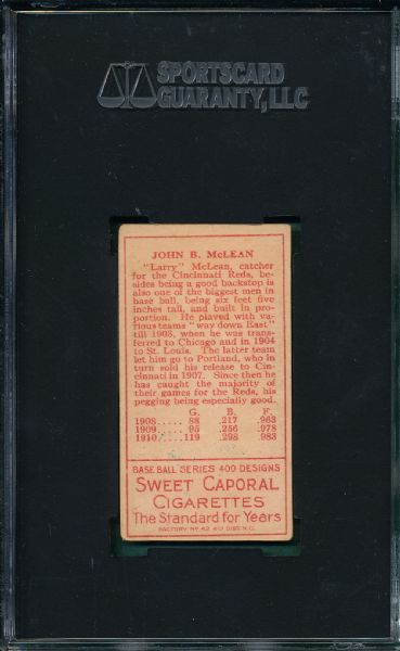 1911 T205 McLean Sweet Caporal Cigarettes SGC 60
