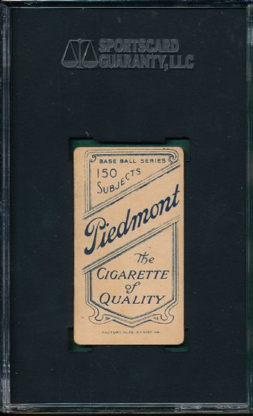 1909-1911 T206 Lake, NY, Piedmont Cigarettes SGC 60