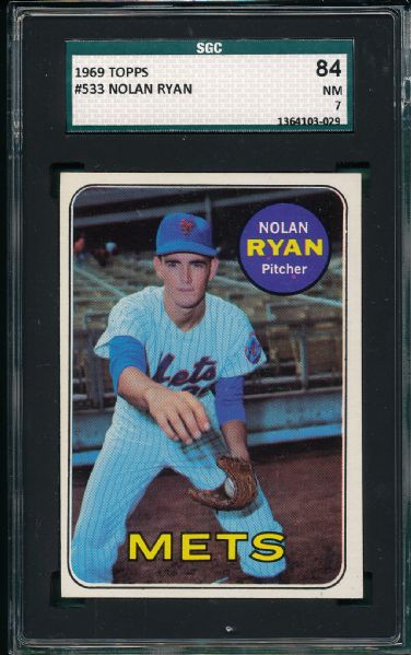 1969 Topps #533 Nolan Ryan SGC 84