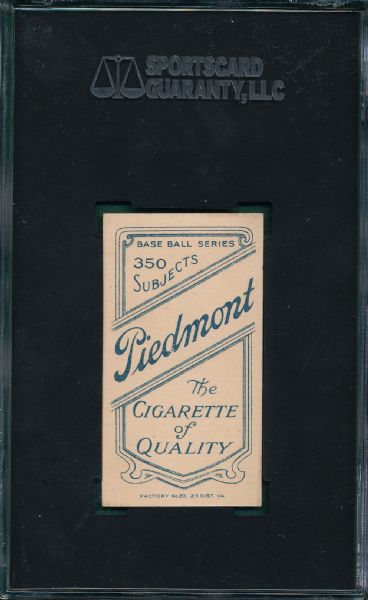 1909-1911 T206 Kling Piedmont Cigarettes SGC 60