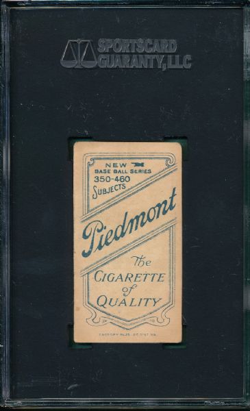 1909-1911 T206 Smith, Chicago & Boston, Piedmont Cigarettes SGC 30