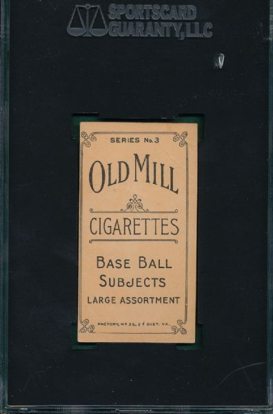 1910 T210-3 Firestine Old Mill Cigarettes SGC 30 *Orange Border*