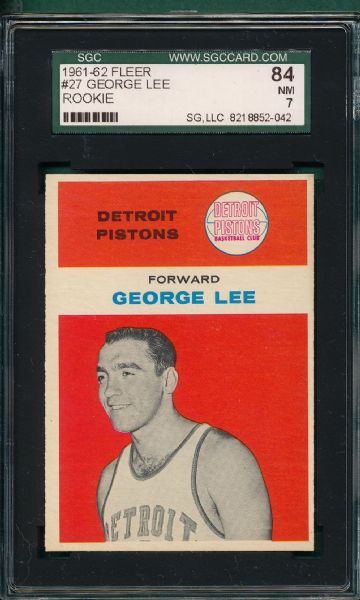 1961-62 Fleer #27 George Lee SGC 84 *Rookie*