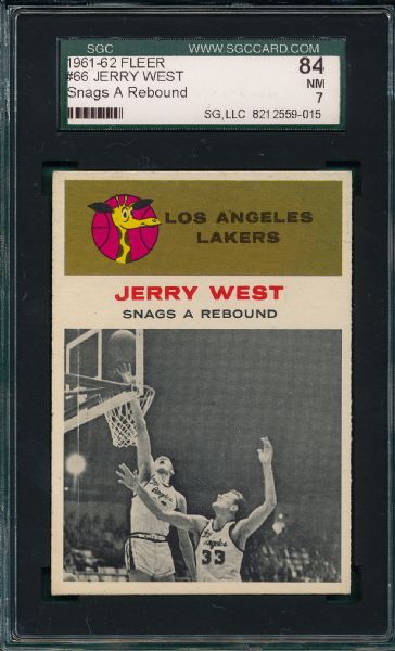 1961-62 Fleer #66 Jerry West SGC 84