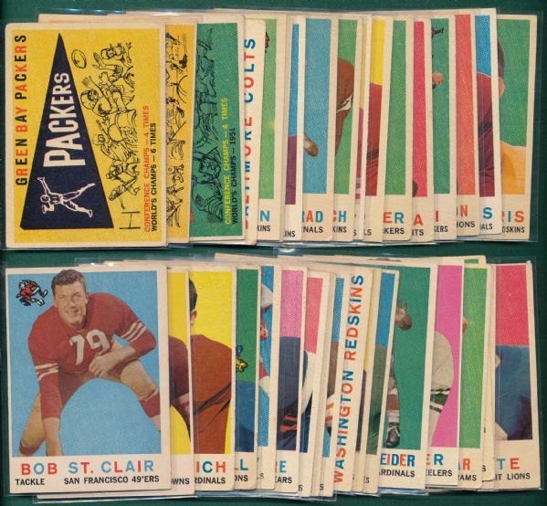 1959 Topps FB Lot of (42) W/ Tittle