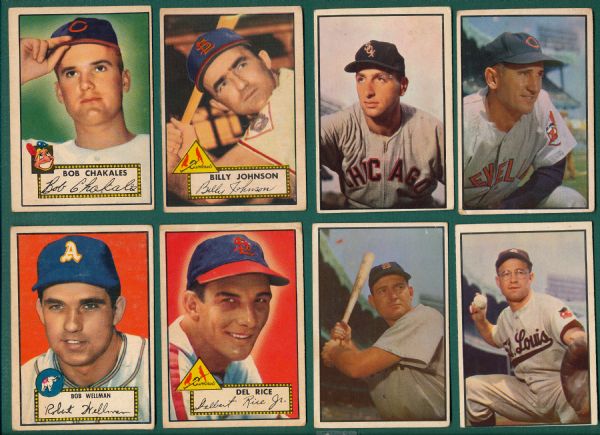 1952 Topps (4) & 1953 Bowman Color (4), Lot of (8)