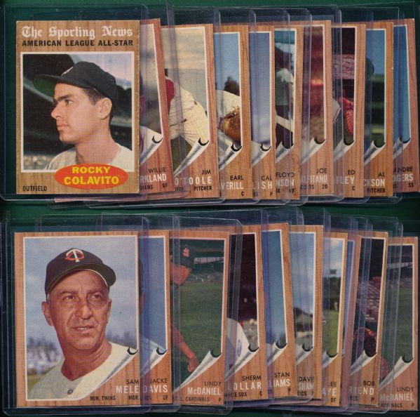 1962 Topps Semi High Numbers Lot of (42) W/ Checklist