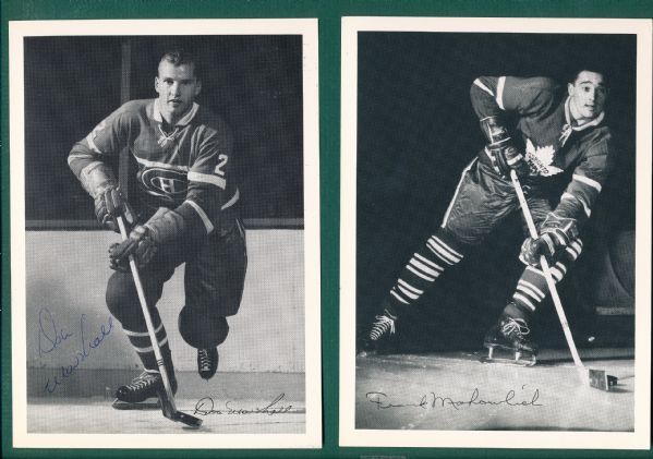 1960 York Peanut Butter Canadiens & Maple Leafs Team Photos W/ Beliveau, Signed