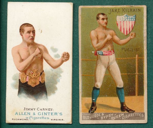 1887-1920s Boxing Lot of (8) W/ Carney