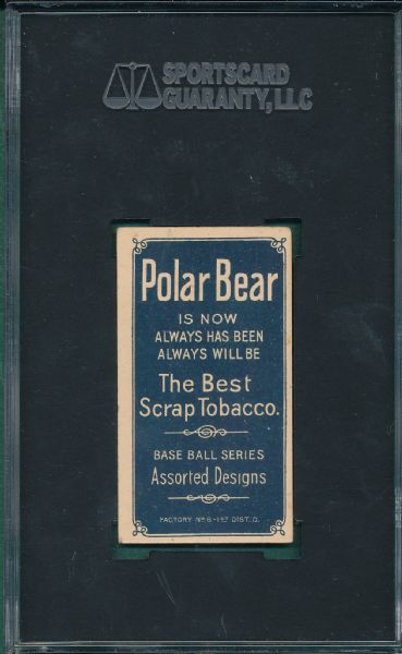 1909-1911 T206 Dougherty, Arm Up, Polar Bear Tobacco SGC 60