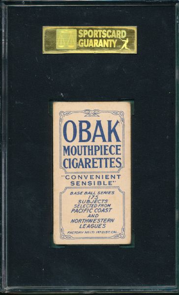 1910 T212-2 Bassey Obak Cigarettes SGC 50