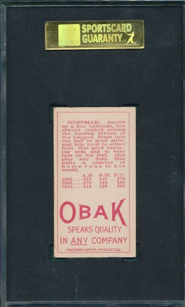 1911 T212-3 Hoffman Obak Cigarettes SGC 40
