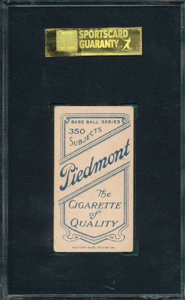 1909-1911 T206 Wiltse, Port, No Cap, Piedmont Cigarettes SGC 50