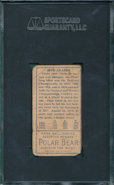 1911 T205 Clarke Polar Bear Tobacco SGC 20