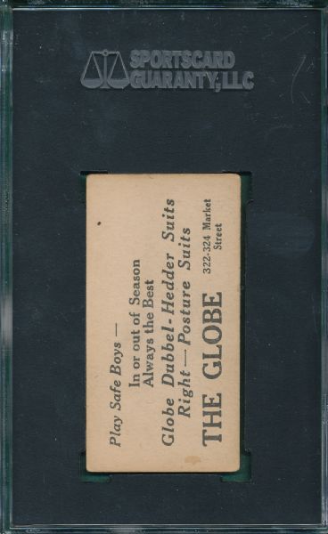 1916 M101-4 #21 Joe Bush The Globe Stores SGC 40