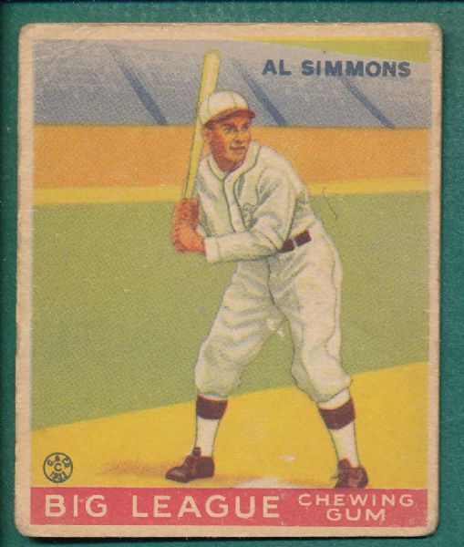1933 Goudey #035 Al Simmons 