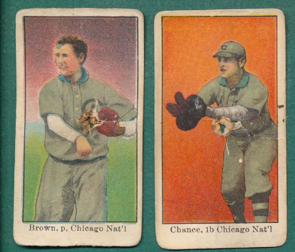 1909-11 E90-1 Chance & M. Brown, American Caramel Lot of (2) Cubs
