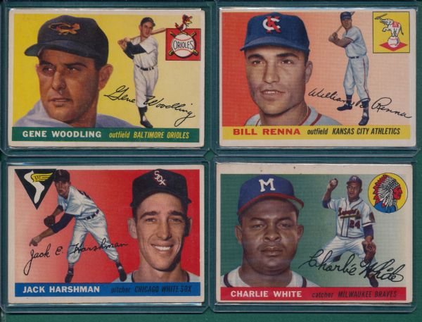 1955 Topps Lot of (38) W/ Woodling, High #