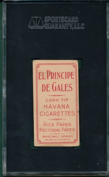 1909-1911 T206 Lindaman El Principe De Gales Cigarettes SGC 40