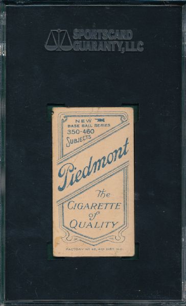 1909-1911 T206 Seymour, Throwing, Piedmont Cigarettes SGC 30 *Factory 42*