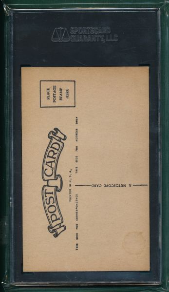 1948-52 Exhibit Football Mutoscope Postcard Back George Ratterman SGC 50