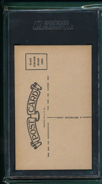 1948-52 Exhibit Football Mutoscope Postcard Back Julie Rykovich SGC 50