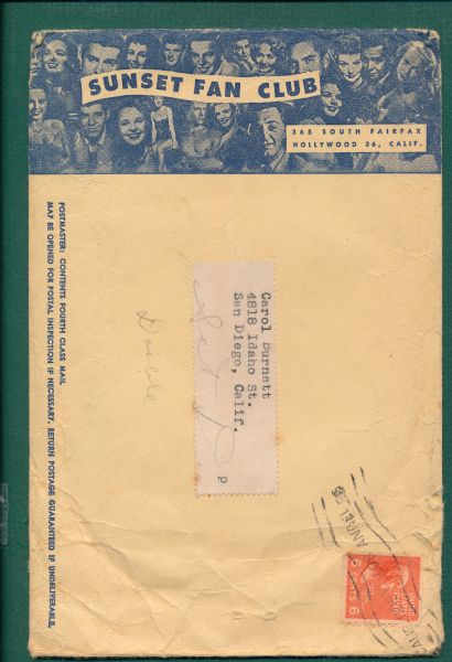 1950s Sunset Fan Club partial set (150) plus mailing envelope