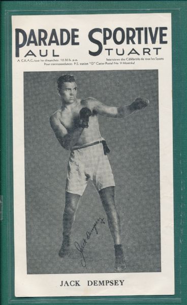 1920s - 50s Boxing Collection Lot of (22) W/ Jack Dempsey