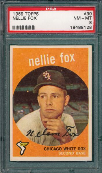 1959 Topps #30 Nellie Fox PSA 8
