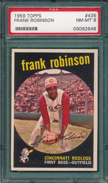 1959 Topps #435 Frank Robinson PSA 8