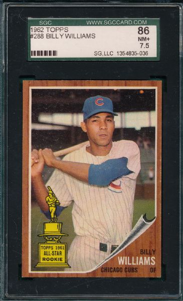 1962 Topps #288 Billy Williams SGC 86
