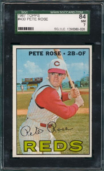 1967 Topps #430 Pete Rose SGC 84