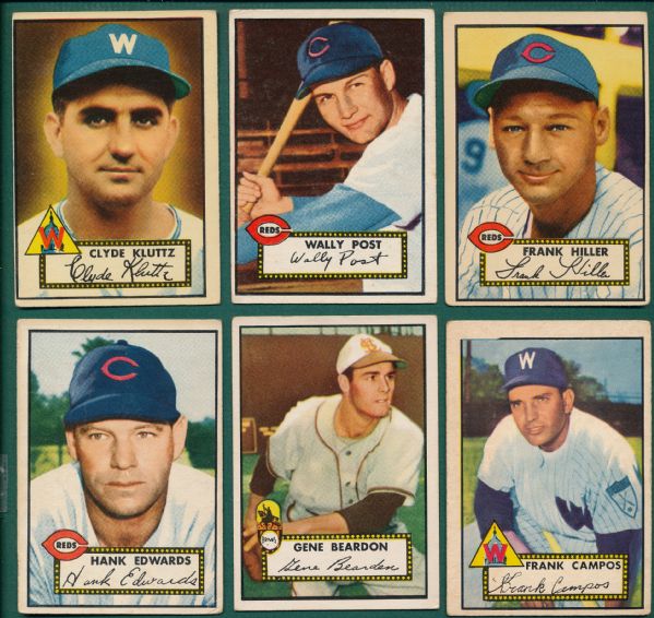 1952 Topps Lot of (15) W/ Mize & Campos (Variation)