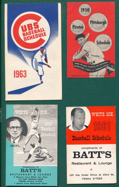 1934-76 Major League Baseball Schedules Lot of (12)