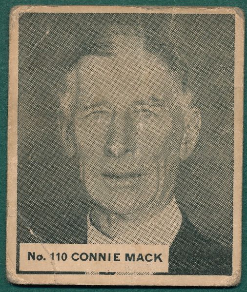 1936 World Wide Gum #110 Connie Mack