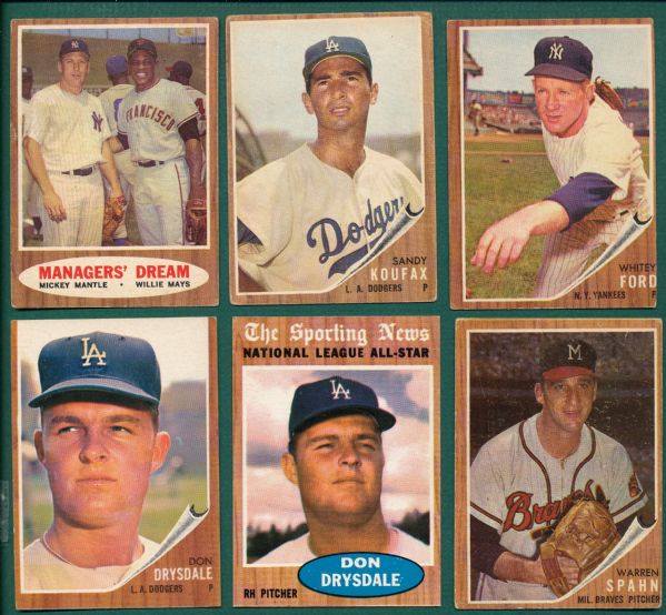 1962 Topps Lot of (34) W/ Mantle & Mays