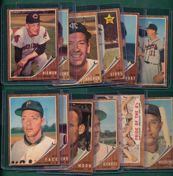 1962 Topps Lot of (34) W/ Mantle & Mays