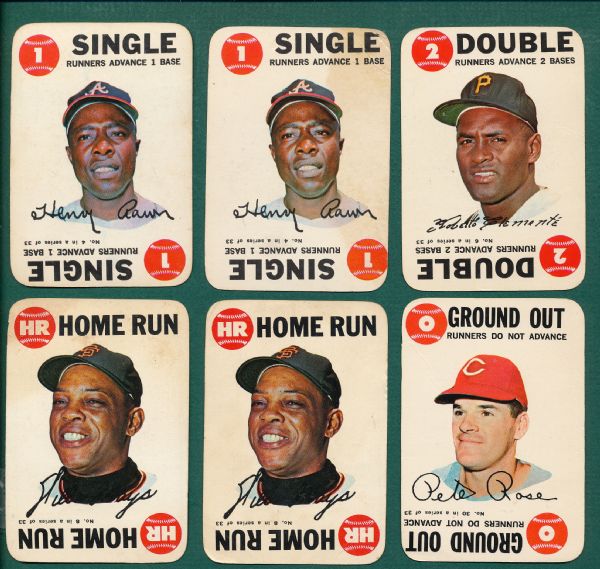 1968 Topps Lot of (54) W/ Mays (2) & Aaron (2)