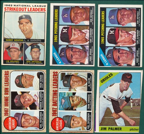 1963-78 Topps Lot of (85) W/ Koufax & Many HOFers