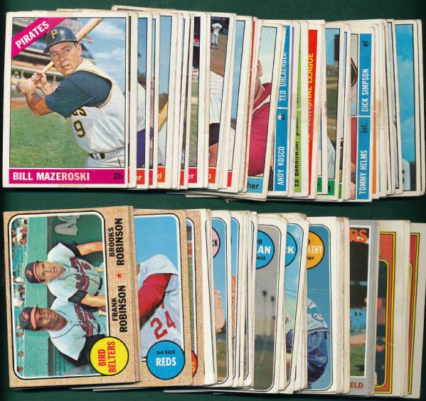 1960-80 Topps Lot of (276) Leader Cards W/ Mays, Aaron, Clemente, (50) HOFers Total