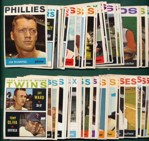 1964 Topps Lot of (75) W/ Killebrew, F. Robinson, and (13) other HOFers